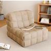 Nordic Corduroy Fluffy Lazy Chair: Modern Waffle Sofa for Bedrooms