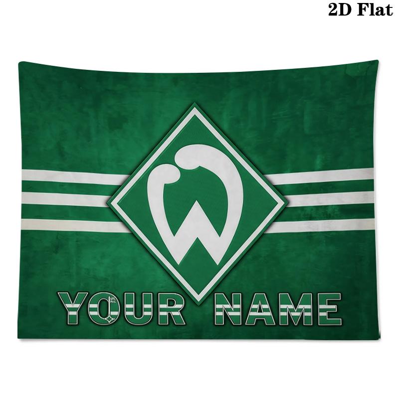 Custom Name SV Werder Bremen Printed Tapestry – Wall Hanging for Bedrooms, Dorms, and Home Decor