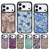 Чехол для телефона с цветочным рельефом для iPhone 17 16 15 14 13 Pro Max Задняя крышка для 12 11 Pro Coque