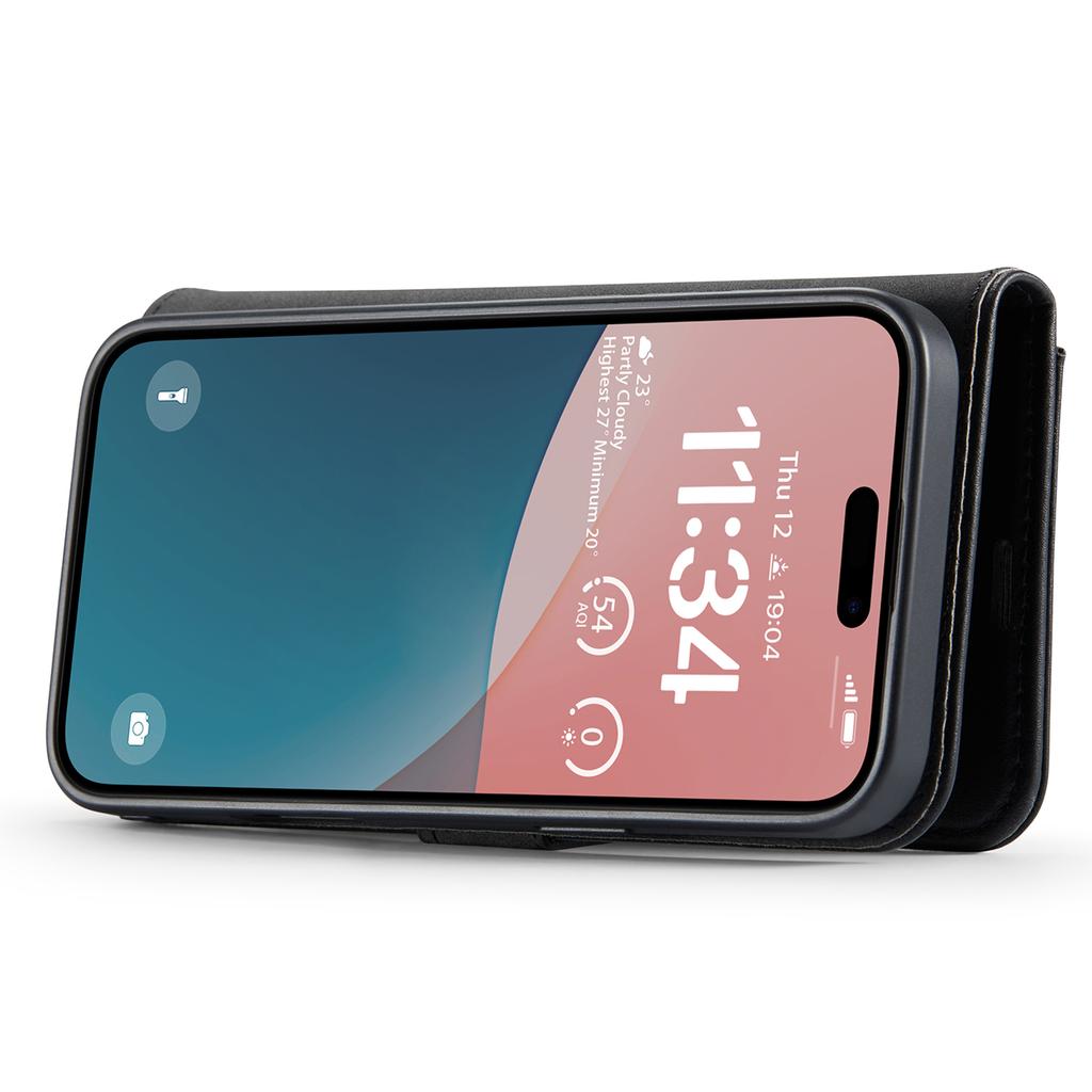 DG.MING для iPhone 16 Plus Чехол-книжка из разделенной кожи, съемный