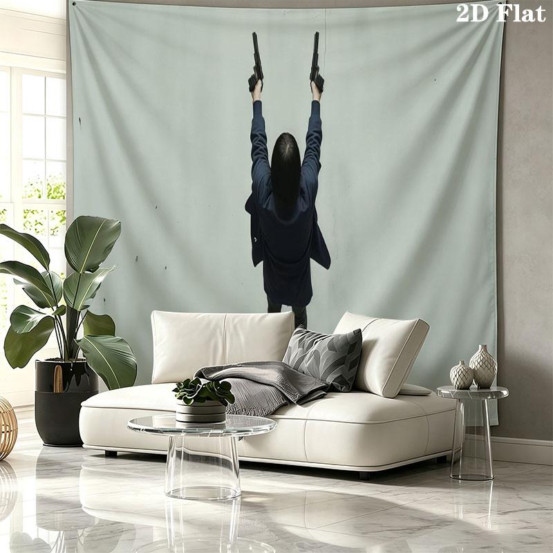 John Wick Wall tapestry, aesthetic printed fabric blanket, suitable for bedroom, living room, and home decor.