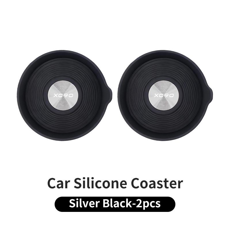 Waterproof Car Coaster Silicone Anti-slip Mat Interior Accessories For Volvo XC90 XC60 S60 V40 V50 V60 T6 XC40 V70 V90 S90 S80