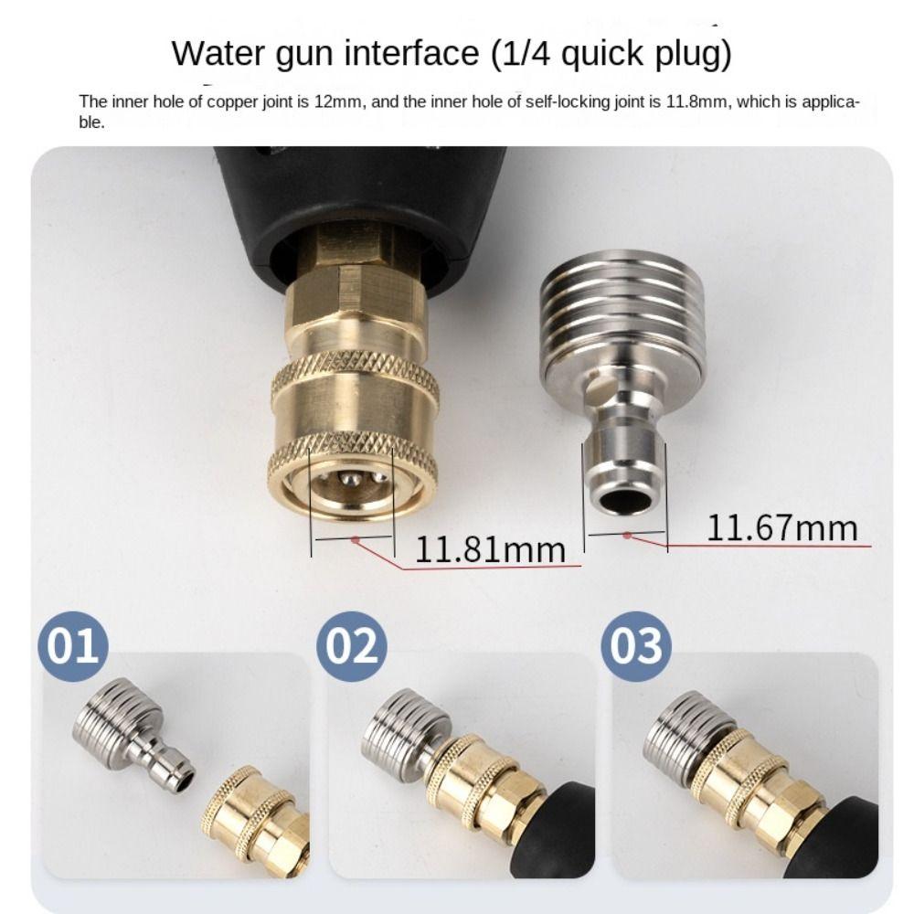 1/4 Quick Connect Shower Blades Stainless Steel Shower Head Car Washing