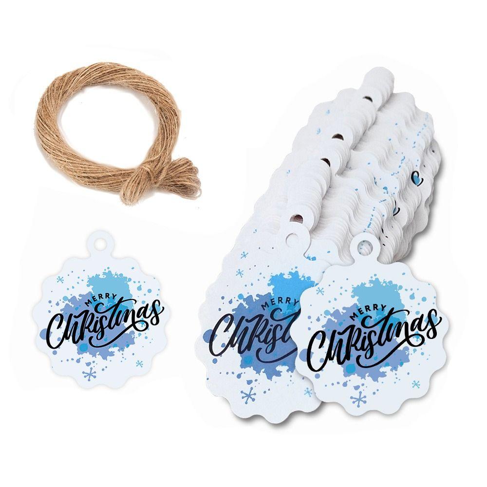 Повесьте открытки с Рождеством Теги Рождественская елка Снежинка Упаковка Подвесные этикетки Санта-Клаус Снеговик