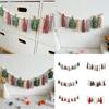 Christmas Garlands Decoration Cotton Tassels Garlands with Wood Beads Wall Hanging Bunting Banners Decors for Mantel