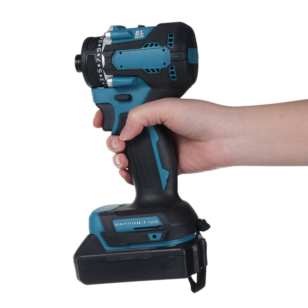 21V Lithium Drill Electric Cordless Screwdriver 55nm Torque Brushless Motor 2in1 Power Tool with 2