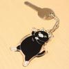 Shinada Global Mochineko Acrylic Keychain Pinched - - Black/White MNAK-0068T