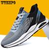 WTEMPO Мужские летние кроссовки, дышащая уличная спортивная обувь с сеткой, повседневные кроссовки для бега, нескользящие неуклюжие кроссовки на толстой подошве