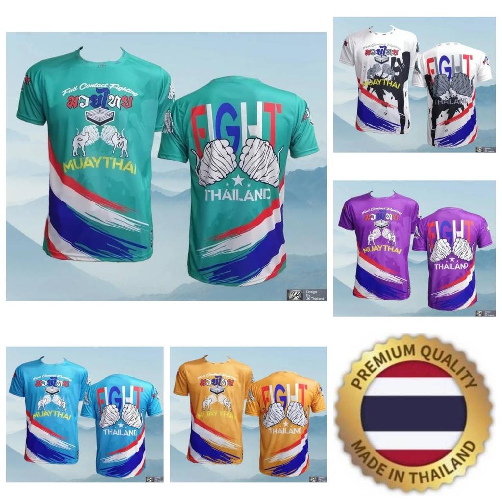 Muay Thai T-Shirt Kick Boxing 3D Print UV Protect Vintage Training Quick Dry Men Women Unisex Short Sleeve Round Neck MMA Mix Martial Art