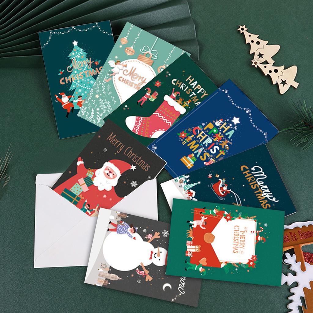 Набор Рождественских Открыток Санта Клаус Милая Праздничная Открытка