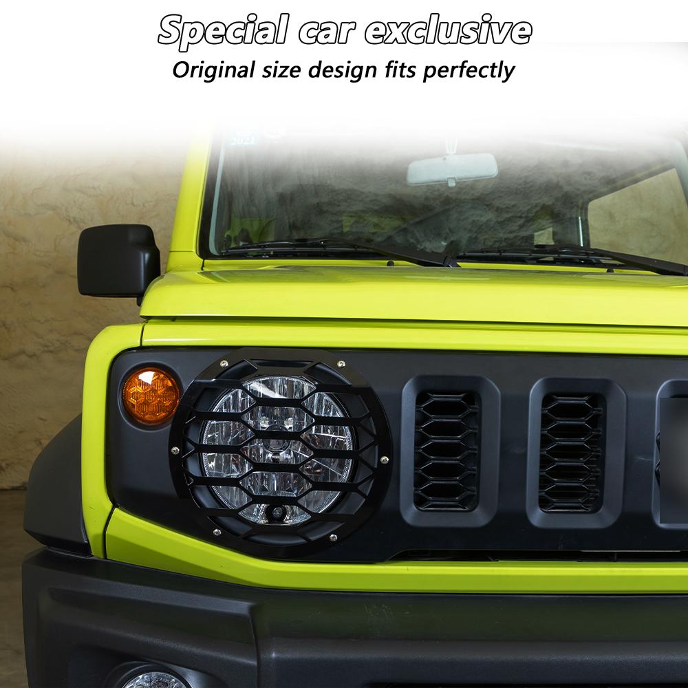 Передние фары автомобиля, крышка лампы, украшение, защита фар для Suzuki Jimny 2019-2023, аксессуары, 2 шт.