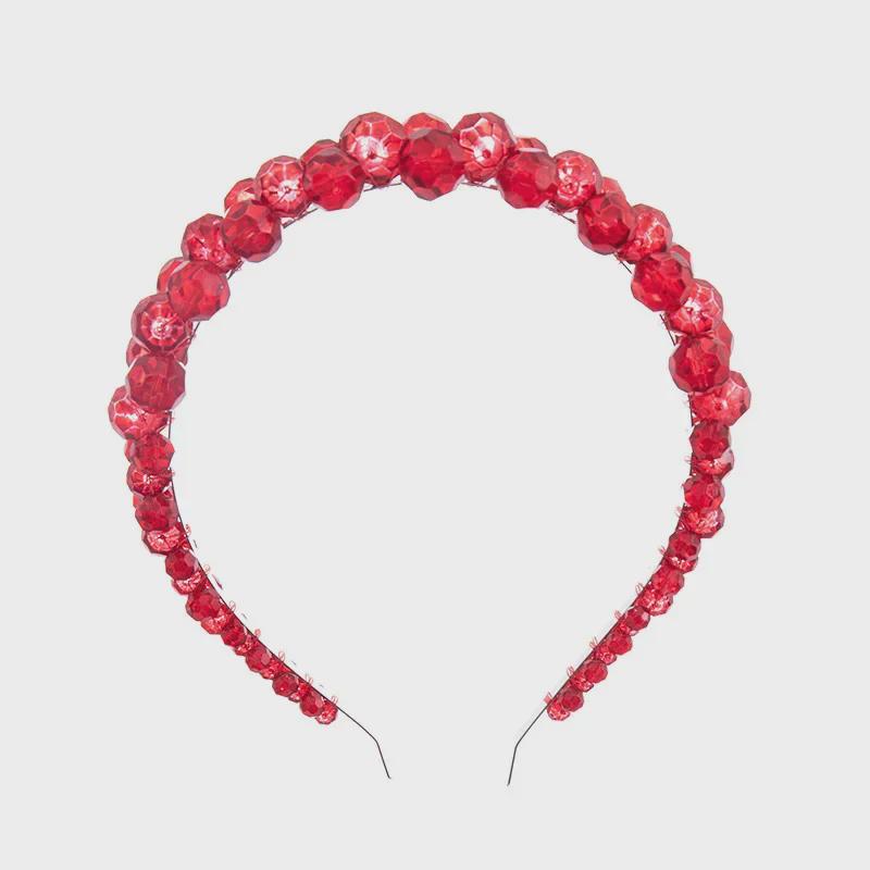 Европейский ободок с хрустальными бусинами - свадебная фата и аксессуар для волос