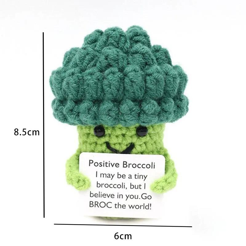 Mini Positive Potato Funny Avocado Duck Cute Knitted Crochet Doll with Card for Women Men Mom Dad Friend Birthday Cheer Up Gifts