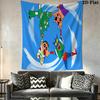 Colorful Characters Tapestry Tapestry Fashion Print Wallmounted Home Decor Background Wall Hanging Cloth Wall Decoration