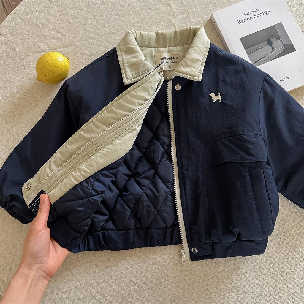 Kids Thick Padded Winter Jacket for Boys and Girls Workwear Casual Coat