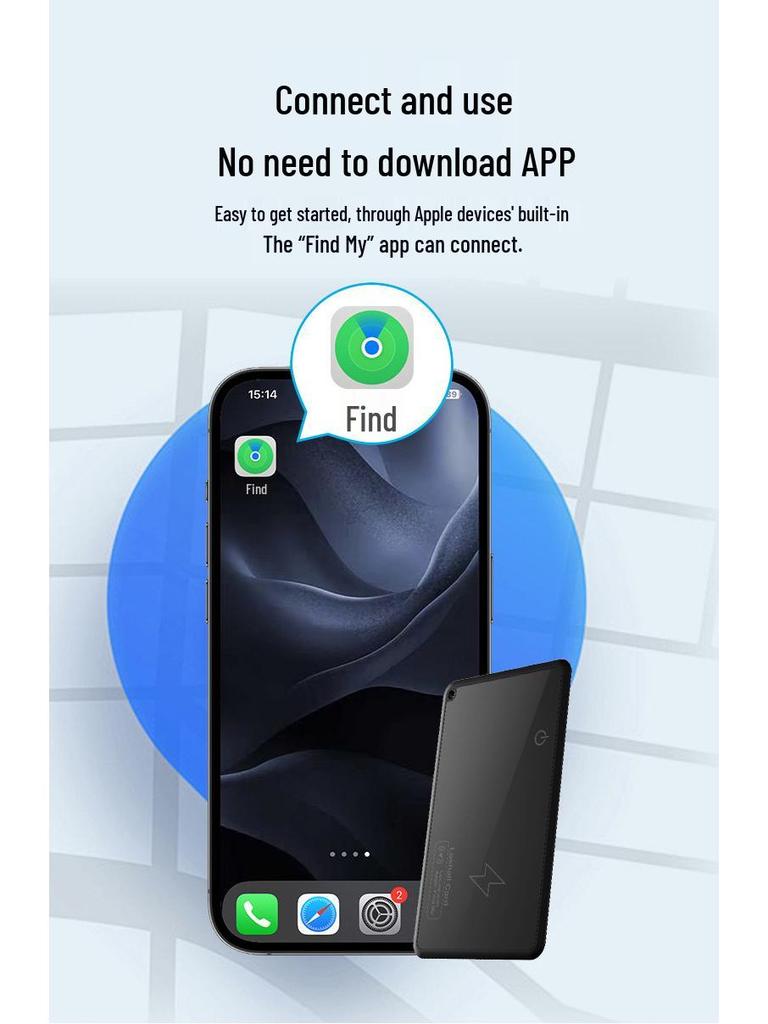 GPS Bluetooth Tracker: Anti-Lost Device for Wallets, Luggage, and Documents - AirTag Alternative.