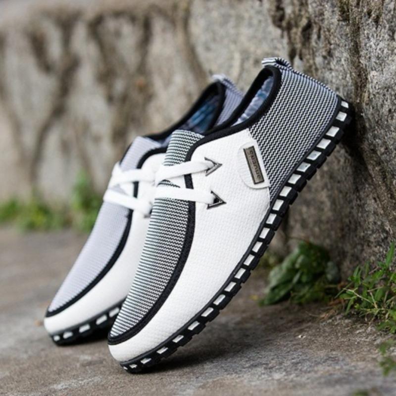 Мода Модные Лаконичные Мужские Туфли Повседневная Обувь на Плоской Подошве Нескользящая Обувь Дышащая Обувь на Мягкой Подошве Повседневная Обувь для Мужчин Подходит для Вождения