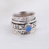 Handmade Moonstone Spinner Ring, 925 Sterling Silver Gemstone Jewelry