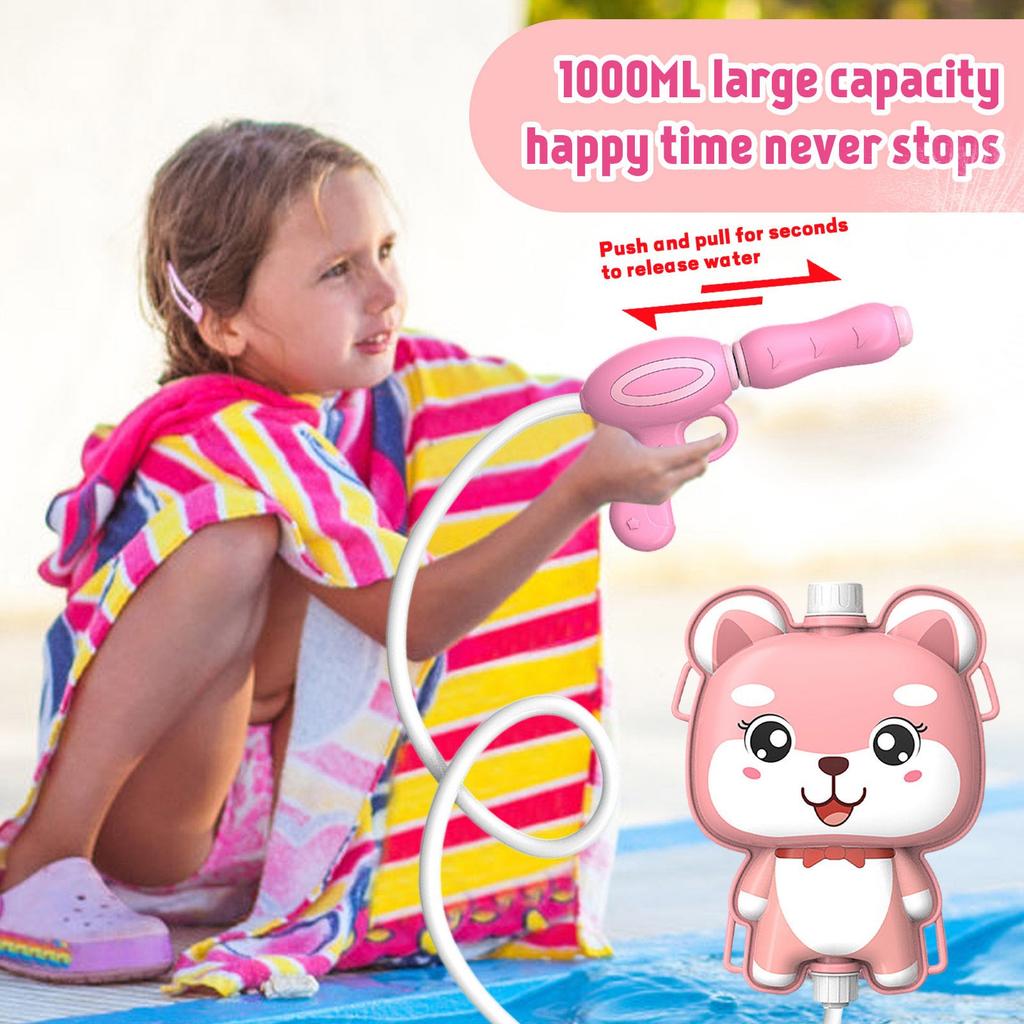 Summer Children's Cartoon Backpack Water Spray Beach Water Play Toy 1000ml