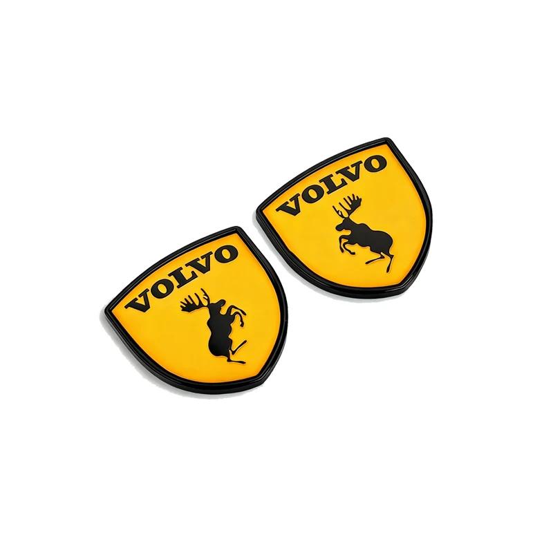2 шт. Значок-щит с логотипом лося Volvo, 3D металлическая наклейка для всех багажников и крыльев автомобилей - Аксессуары для стайлинга и декора автомобиля