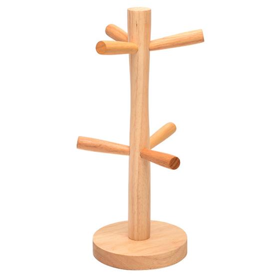 Деревянный держатель для кружки, дерево, 6 крючков, сверхмощный многофункциональный органайзер для чашек чая, кофе, вешалка, подставка для хранения, сливная стойка, товары для дома