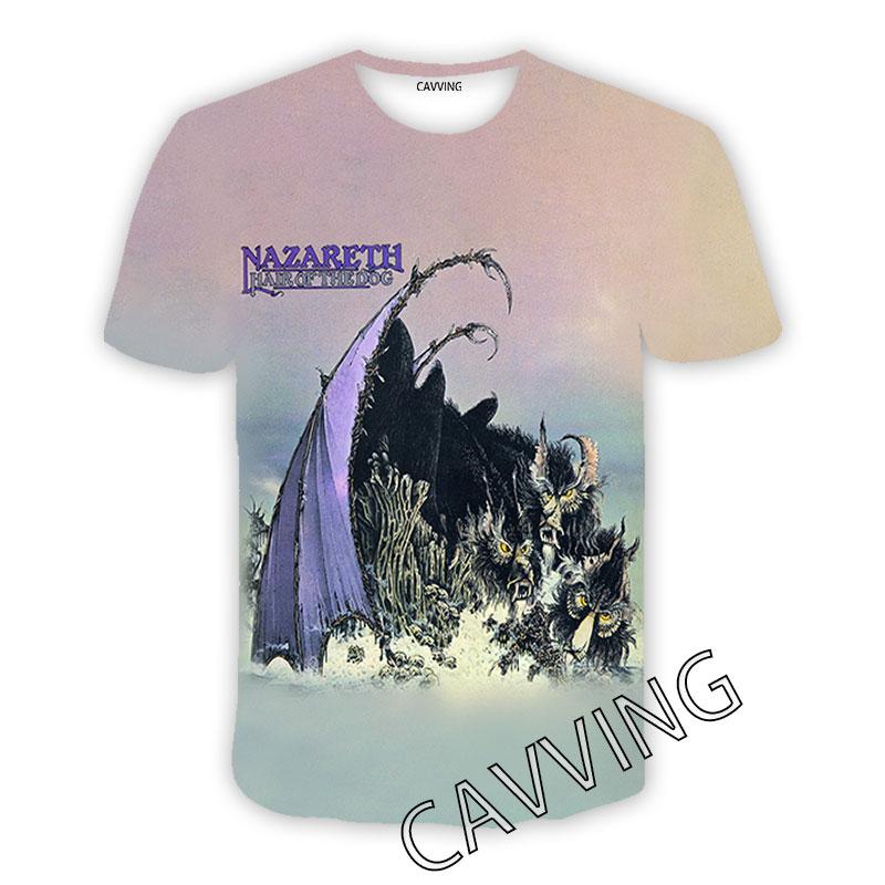 CAVVING 3D Printed  Nazareth Band  Casual T-shirts  Hip Hop Tee Shirts Harajuku Styles Tops Clothing for Men/women