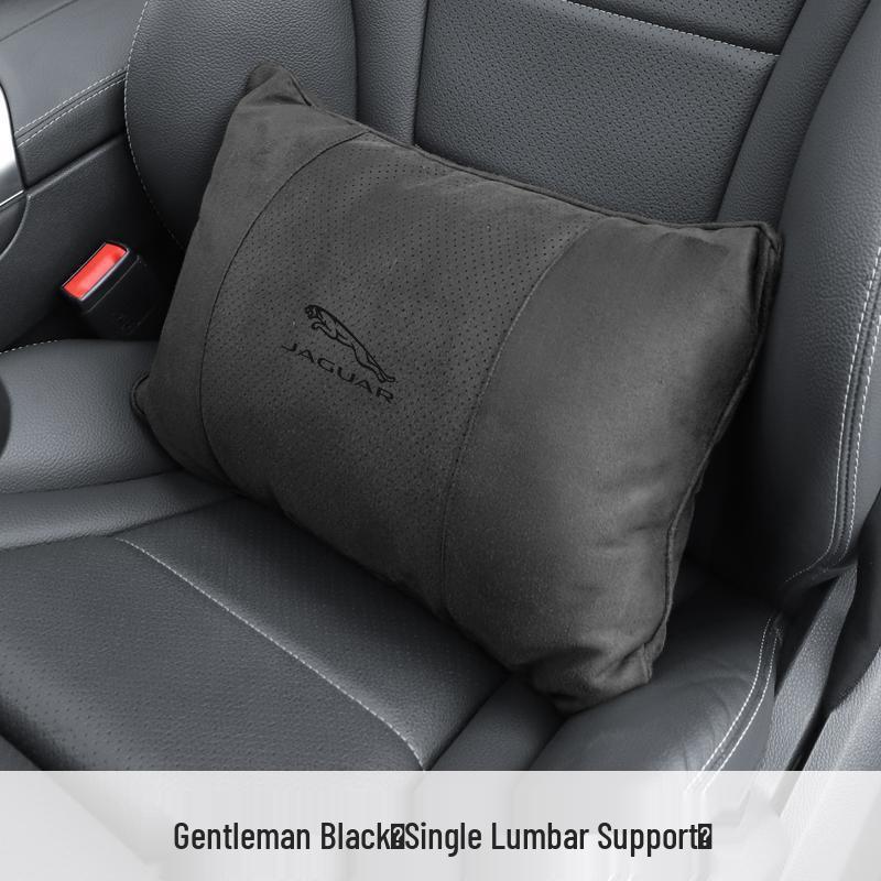 Дышащие подголовники с поддержкой шеи из замши для автомобильных сидений Jaguar XEL/XFL/F-PACE
