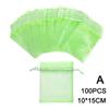 100pcs Strawberry Grapes Fruit Grow Bags Netting Mesh Vegetable Plant Protection Bags For Pest Control Anti-Bird Garden Too U7X5