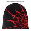 Spider Web Beanie Hat Y2K Beanie Knit Beanie Hat Spider Web Hat Y2k Baggy Slouchy Beanie Cap Skullies Beanie Skull Cap