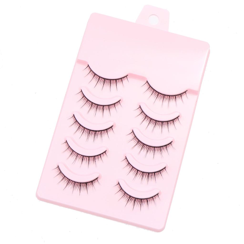 Dense Black False Eyelashes - Natural, Full Strip for Cosplay/Comic, Ideal for Beginners and Cross-Border Styles.