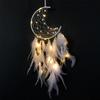 Wall Hanging Decor Night Light Dream Catcher Feather Moon Lamp Children'S Room Decor Decoration Bedroom Decorative Luminaires