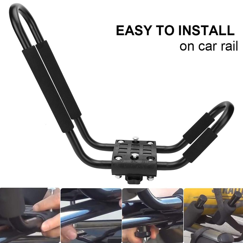 1 пара креплений для каяка/каноэ на крышу с держателем для хранения на рейлинги автомобиля и аксессуарами для крепления на крышу, максимальная нагрузка 100 кг, для багажника, каноэ, лодок, серфбордов, лыж,