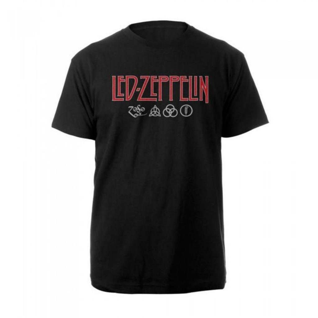 Унисекс Футболка для взрослых Led Zeppelin с логотипом-символами