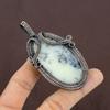 Dendrite Opal Handmade Copper Wire Wrap Gift Jewelry Pendant 3.54" F2s89