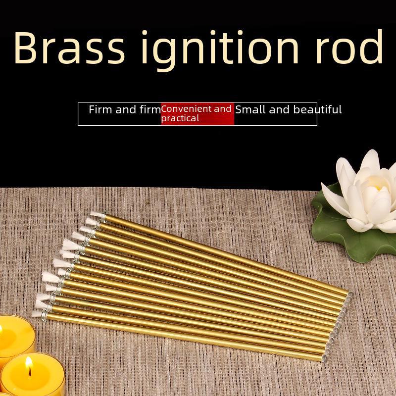 Telescopic Alloy Fire Extinguisher Candle Igniter - Fiber Wick for Buddhist Butter Lamps