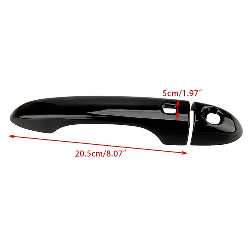 1 Set Glossy Black Smart Door Handle Cover Trim Fit For Maserati Ghibli Sedan 2014--A87Q