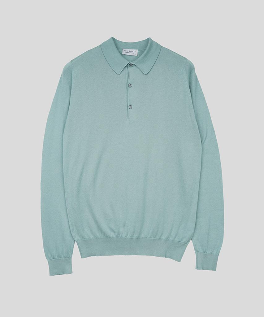 Jonseumedeulli Bradwell Sea Island Cotton Long Sleeves Polo Shirt Heritage Two 8 Colors (A Type)
