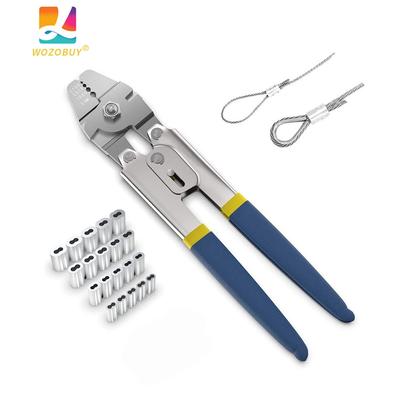 Инструмент для обжима проволочного троса, обжимной инструмент для кабеля - для алюминиевого двухствольного наконечника, обжимная петля, рукав 0,1 мм-2,2 мм