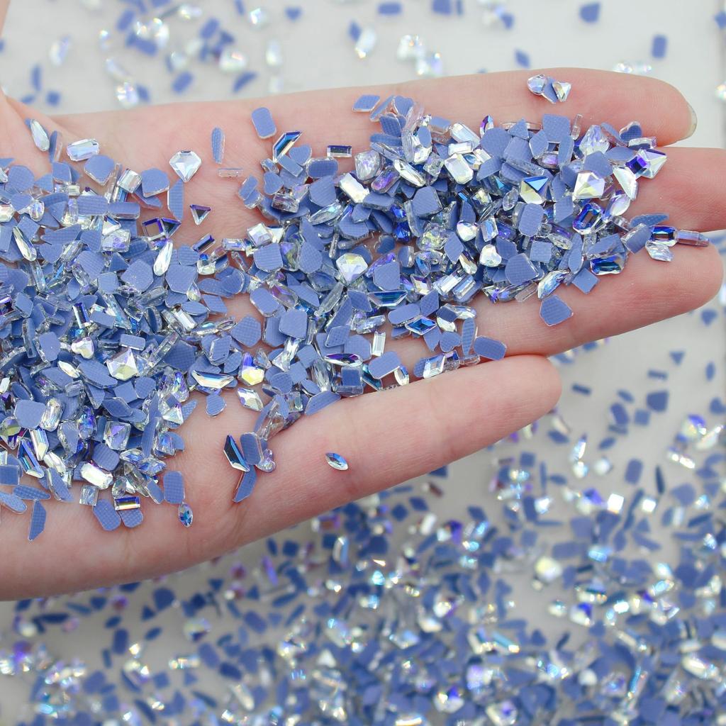 Yiwu Nail Art Diamond Mixed Mini Small Nail Art Flat Bottom Special-Shaped Diamond Mixed K9 Champagne Nail Art Jewelry