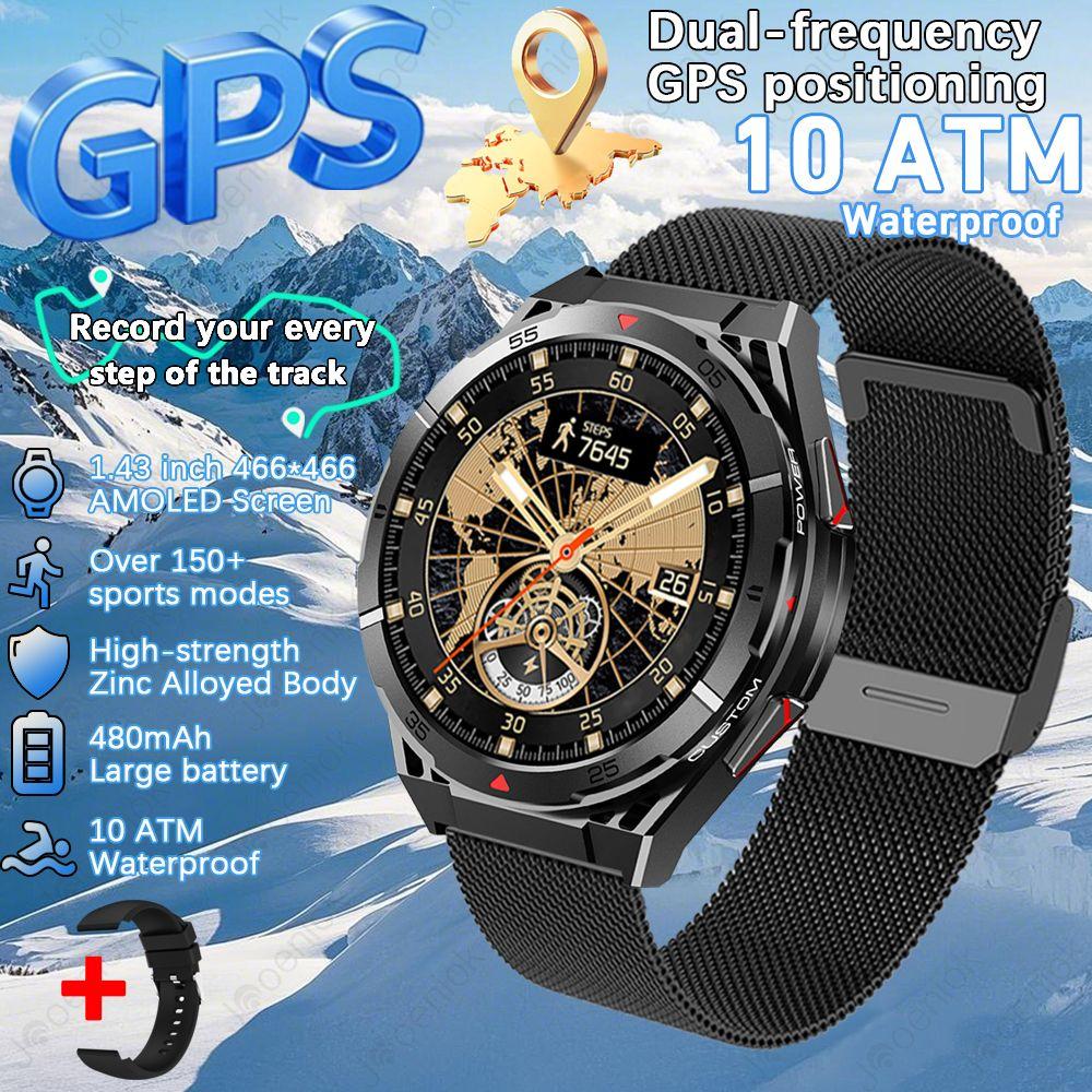 Прочные Военные GPS Умные Часы AMOLED HD Экран Встроенный GPS Bluetooth Звонки 10ATM и IP69K Глубоко Водонепроницаемые Умные Часы НОВЫЕ