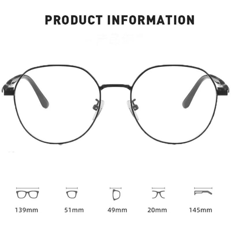 Высококачественные очки для близорукости в металлической оправе, модные антисиние очки с минусом диоптрий, женские сверхлегкие круглые компьютерные очки