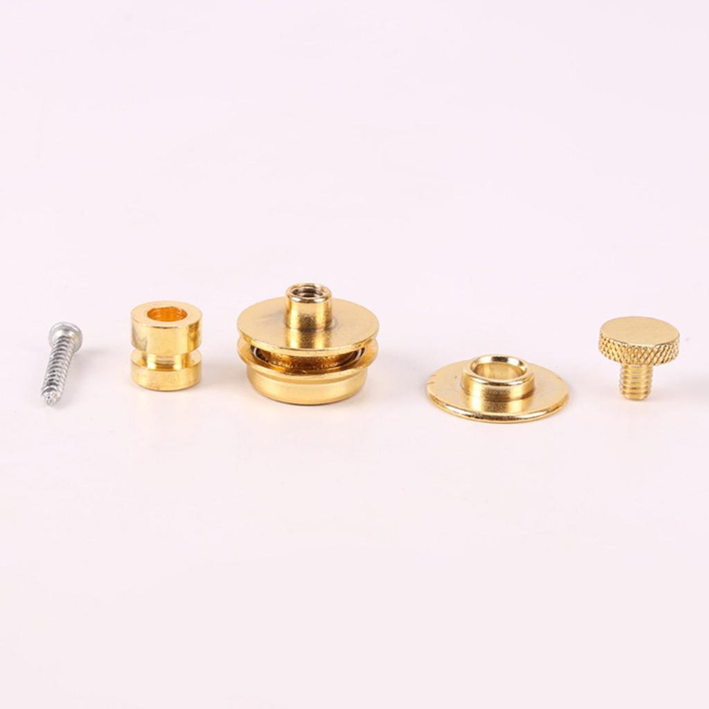 2 шт. Замок для гитарного ремня Набор пуговиц для гитарного ремня Металлический замок для ремня Плоская грибовидная головка для акустической электрогитары укулеле