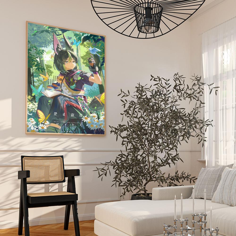 Tighnari Genshin Impact Классические постеры фильмов Водонепроницаемая бумажная наклейка Кофейня Бар Декор Искусство Наклейки на стену