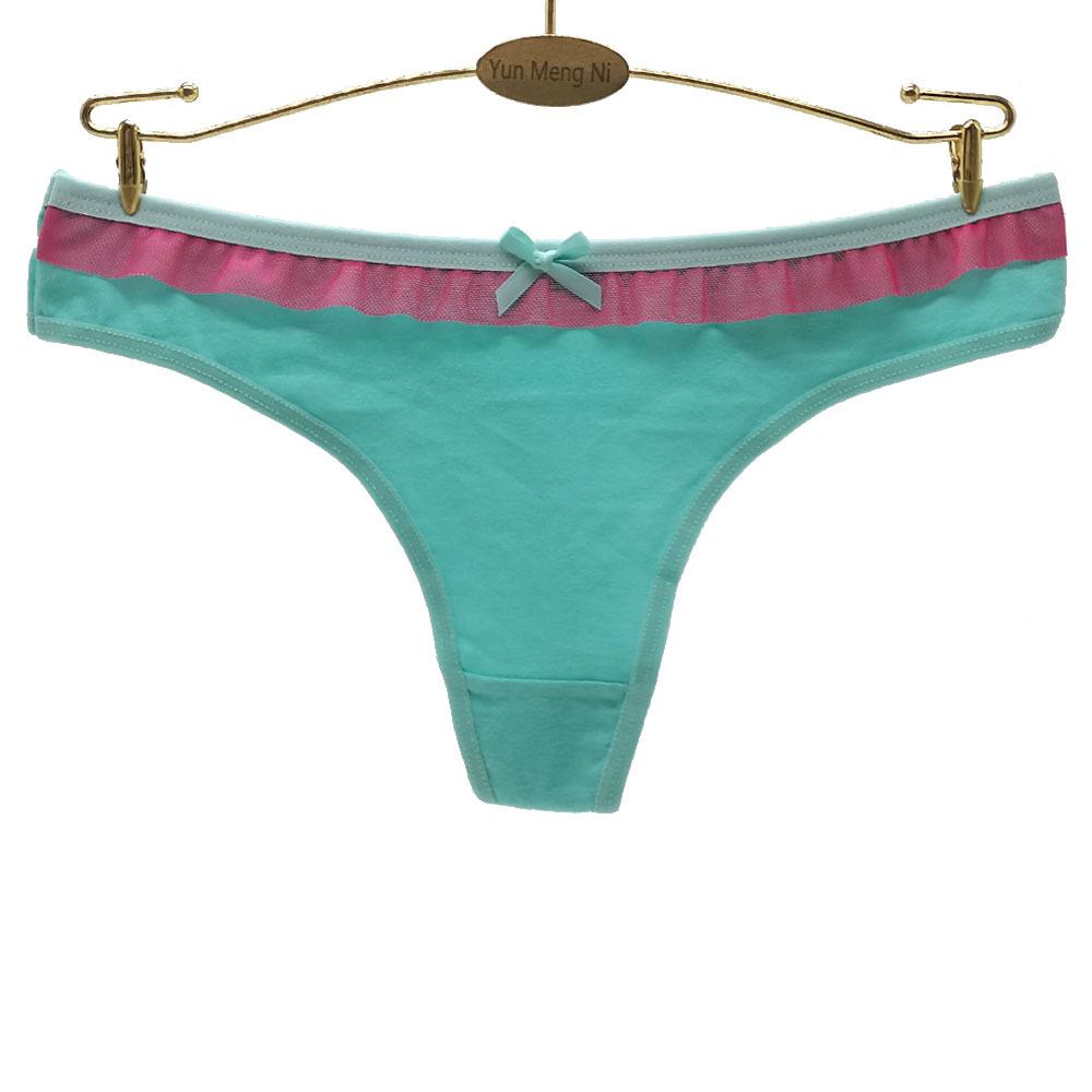 Женские трусики-стринги, женские стринги, сексуальное женское белье, женское хлопковое нижнее белье для женщин, однотонные трусики Tanga Mujer, 6 шт./лот
