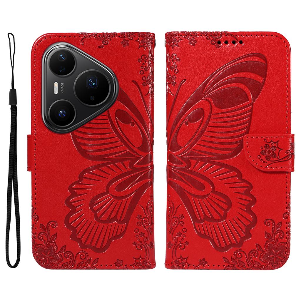 For Huawei Pura 80 Pro+/Huawei Pura 80 Pro Case Butterfly Pattern PU Leather Folio Flip Phone Cover