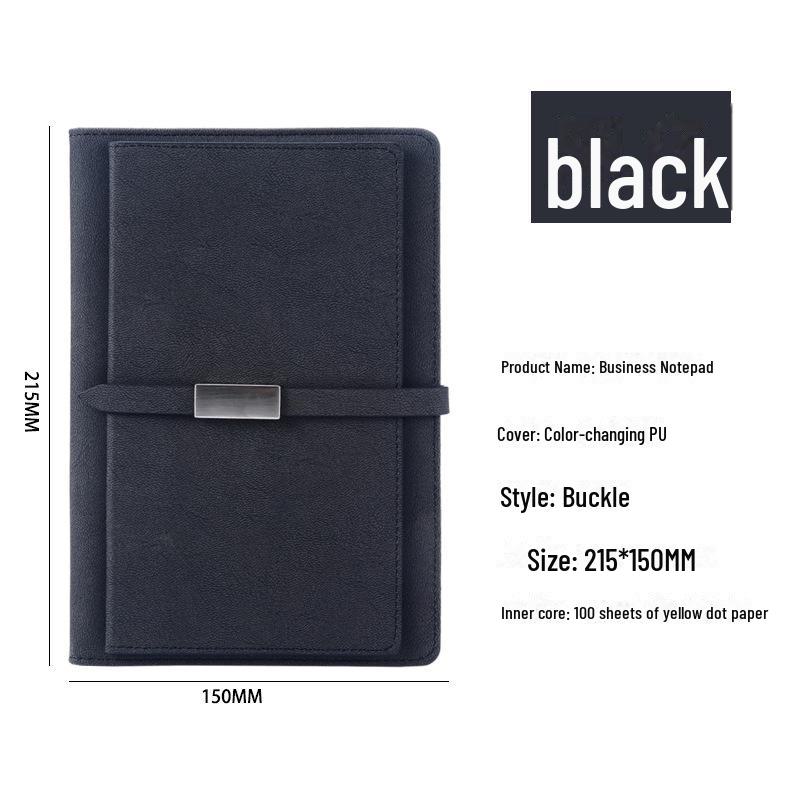 A5 Business Card Holder Notebook with PU Leather Cover and Buckle - Custom Logo Gift Set