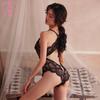 Sex underwear free open crotch one-piece lace see-through milk suspender nightclub sex uniform pure desire