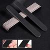 10Pcs Emery Board Large Area Wide Application Sandpaper Black Sand Red Heart Nail File for Salon
