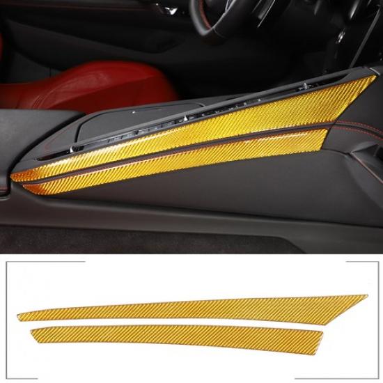 Carbon Fiber Center Console Right Side Trim Sticker For Corvette C8 -2025