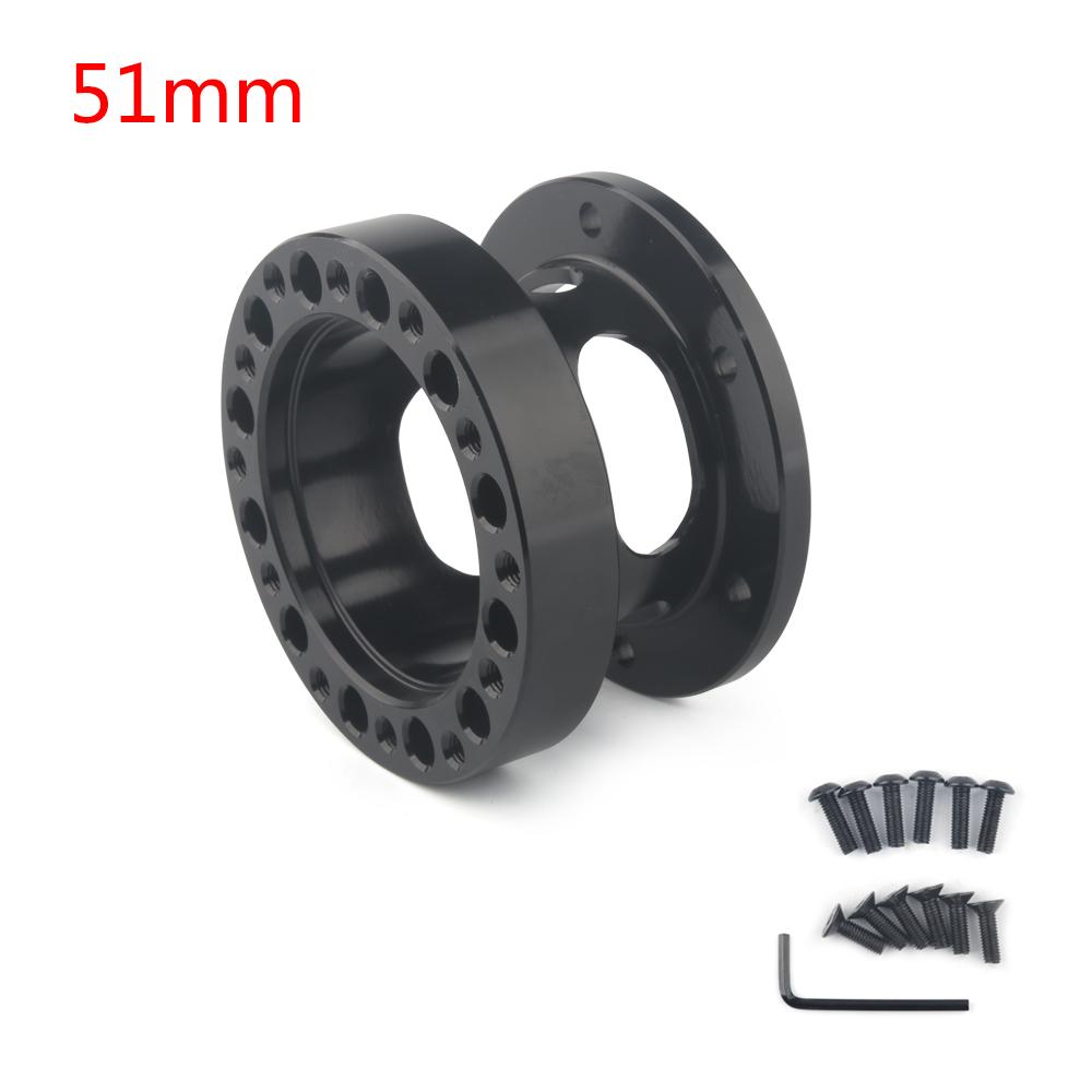 New hollow out Universal Steering Wheel Hub Spacer 51/76/101 mm Steering Wheel Hub Boss Kit Adapter Spacer Black